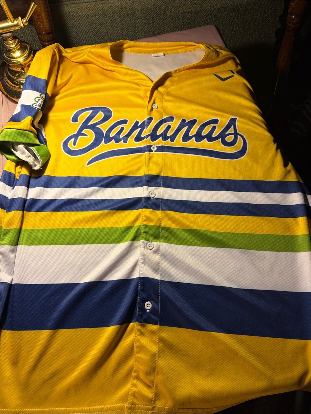 Bananas Kids' Yellow Striped Button-Up Jersey